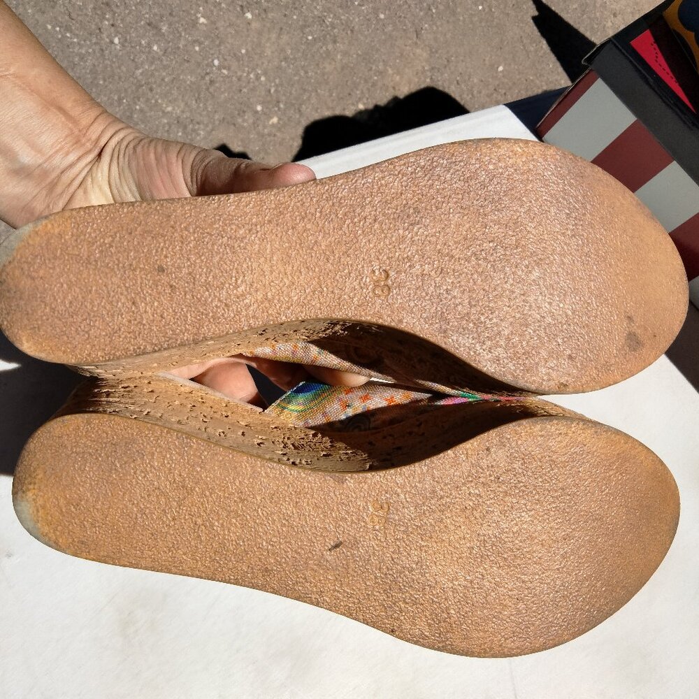 Sbicca Womens Starboard Wedge Sandal Vintage Collections Size 7 NOS with Box - Picture 7 of 7